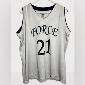 Russell Athletic White and Blue Women's Jersey